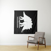 Stegosaurus Dinosaure Silhouette Tapisserie (En situation (horizontale))