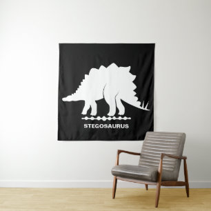 Stegosaurus Dinosaure Silhouette Tapisserie