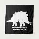 Stegosaurus Dinosaure Silhouette Tapisserie (Devant)