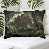 Stegosaurus en Deinonychus Dinosaurs Accent Kussen