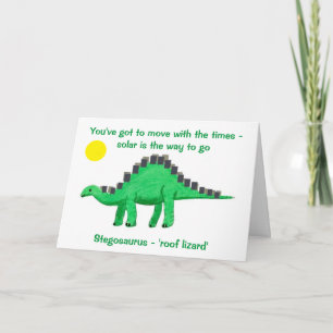 Stegosaurus green energy verjaarcard kaart