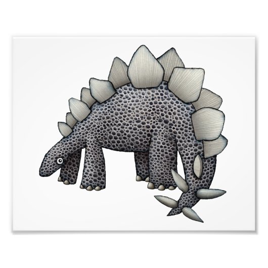 Stegosaurus Illustratie Foto Afdruk (Voorkant)