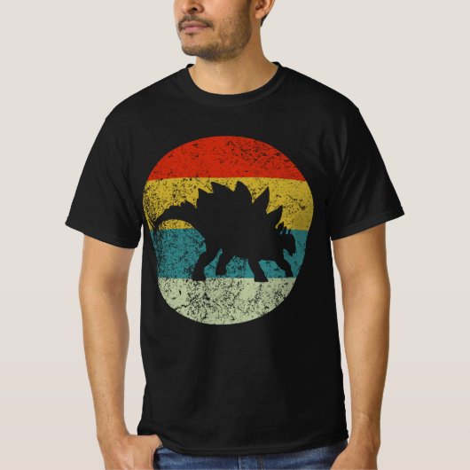 stegosaurus retro t-shirt (Voorkant)