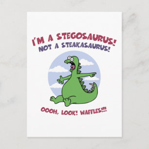 Stegosaurus - Waffles Briefkaart