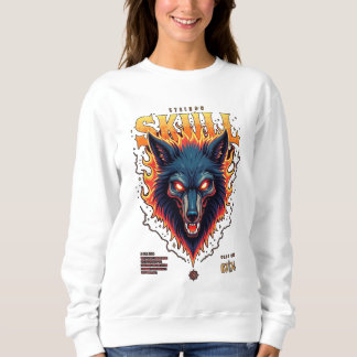 Steidon Skull - Flaming Wolf Head T-shirt