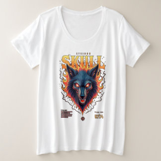 Steidon Skull - Flaming Wolf Head T-shirt