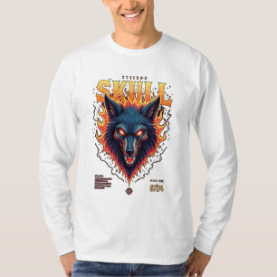 Steidon Skull - Flaming Wolf Head T-shirt