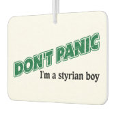 Steiermar Österreich geeft paniek i'm a styrian Luchtverfrisser (Links)