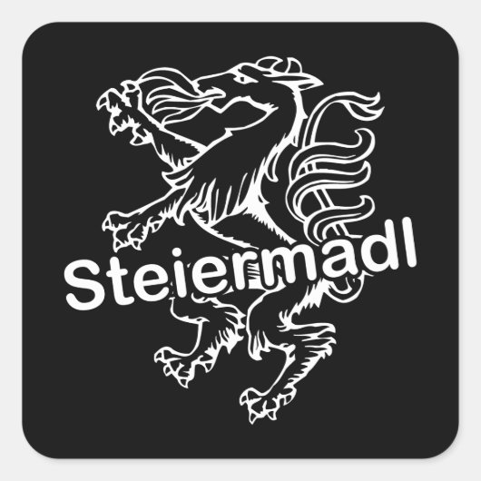 Steiermark Österreich Steirermadl Panther  Vierkante Sticker (Voorkant)