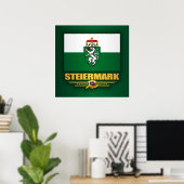 Steiermark (Steiermark) Poster (Thuiskantoor)