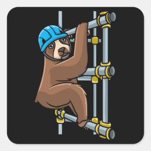 Steiger Luiaard Steiger Vierkante Sticker