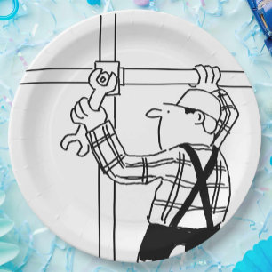 Steigerbouwer met Steiger Papieren Bordje
