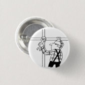 Steigerbouwer met Steiger Ronde Button 3,2 Cm (Voorkant /achterkant)