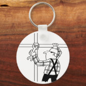 Steigerbouwer met Steiger Sleutelhanger (Voorkant)