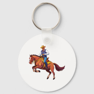 Steigerend paard met de man sleutelhanger