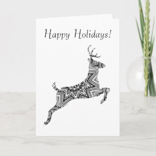 Steigerende Herten Young Buck Patternr prettige Feestdagen Kaart