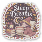 Steile dromen - Gezellige heksenthee Sticker (Voorkant)