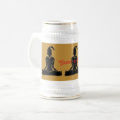 Stein - Beer Yoga Stein "Geniet van de Partij" Bierpul (Voorkant links)