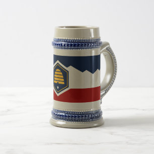 Stein mok met vlag van Utah, VS