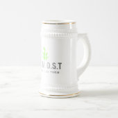 Stein mok( Wit/Goud) Bierpul (Voorkant rechts)