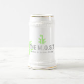 Stein mok( Wit/Goud) Bierpul (Center)