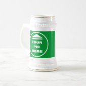 Stein Mug - Ajouter votre image Blanc & Or (Devant gauche)