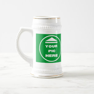 Stein Mug - Ajouter votre image Blanc & Or