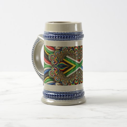 Stein Mug aux couleurs sud-africaines (Devant gauche)
