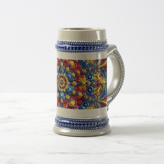 Stein Mug avec des couleurs roumaines Design (Devant droit)