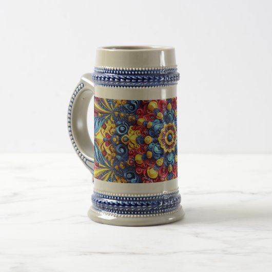 Stein Mug avec des couleurs roumaines Design (Devant gauche)