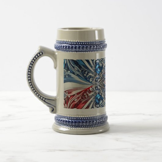 Stein Mug avec design de couleurs françaises (Gauche)