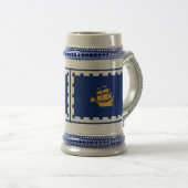 Stein Mug avec drapeau de la ville de Québec, Cana (Devant droit)