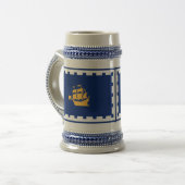 Stein Mug avec drapeau de la ville de Québec, Cana (Devant gauche)