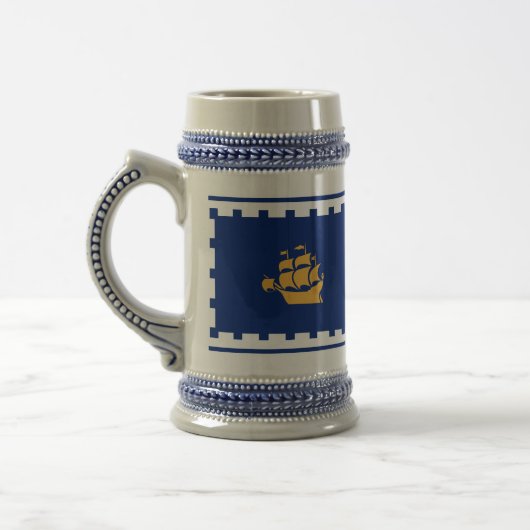 Stein Mug avec drapeau de la ville de Québec, Cana (Gauche)