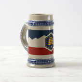 Stein Mug avec drapeau de l'Utah, États-Unis (Devant gauche)