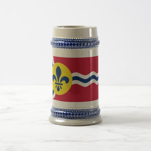 Stein Mug avec Drapeau de Saint Louis, Missouri (Centre)