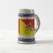 Stein Mug avec Drapeau de Sicile, Italie (Devant droit)