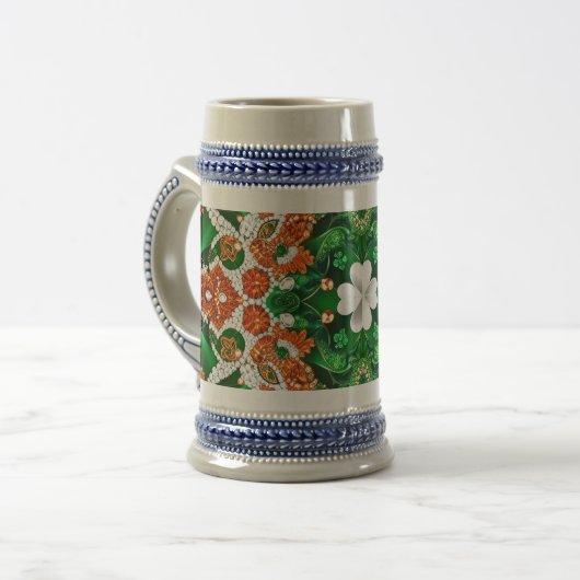Stein Mug avec Irlande Couleurs Design (Devant gauche)