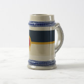 Stein Mug avec le drapeau de Tulsa, Oklahoma (Devant droit)