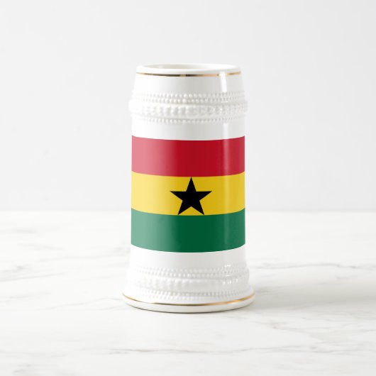 Stein Mug avec le drapeau du Ghana (Centre)