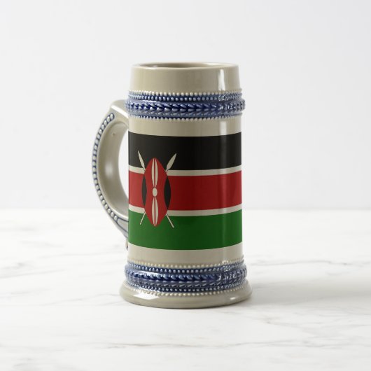 Stein Mug avec le drapeau du Kenya (Devant gauche)