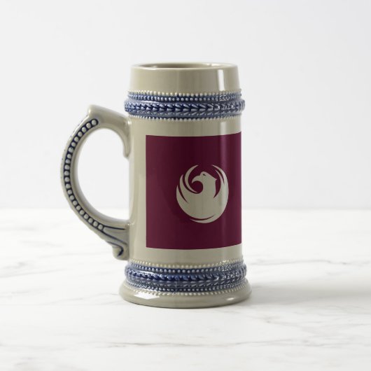 Stein Mug with Flag of Phoenix City, Arizona (Gauche)
