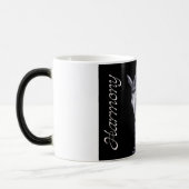 Stein noir et blanc de tasse de cheval de dressage (Gauche)