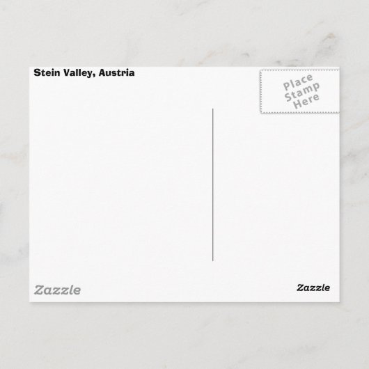 Stein Valley, Oostenrijk Briefkaart (Achterkant)