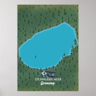 Steinhuder Meer Germany-kaart Poster