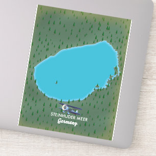 Steinhuder Meer Germany-kaart Sticker