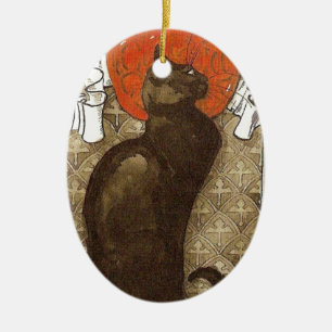 Steinlein's Cat - Art Nouveau Keramisch Ornament