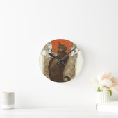 Steinlein's Cat - Art Nouveau Ronde Klok (Huis)