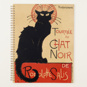 Steinlen Art Nouveau Stijl Zwarte Kat Vintage Prin Planner