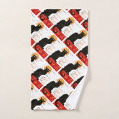 Steinlen Black Cat Classic Frans kunstwerk Bad Handdoek (Handdoek)